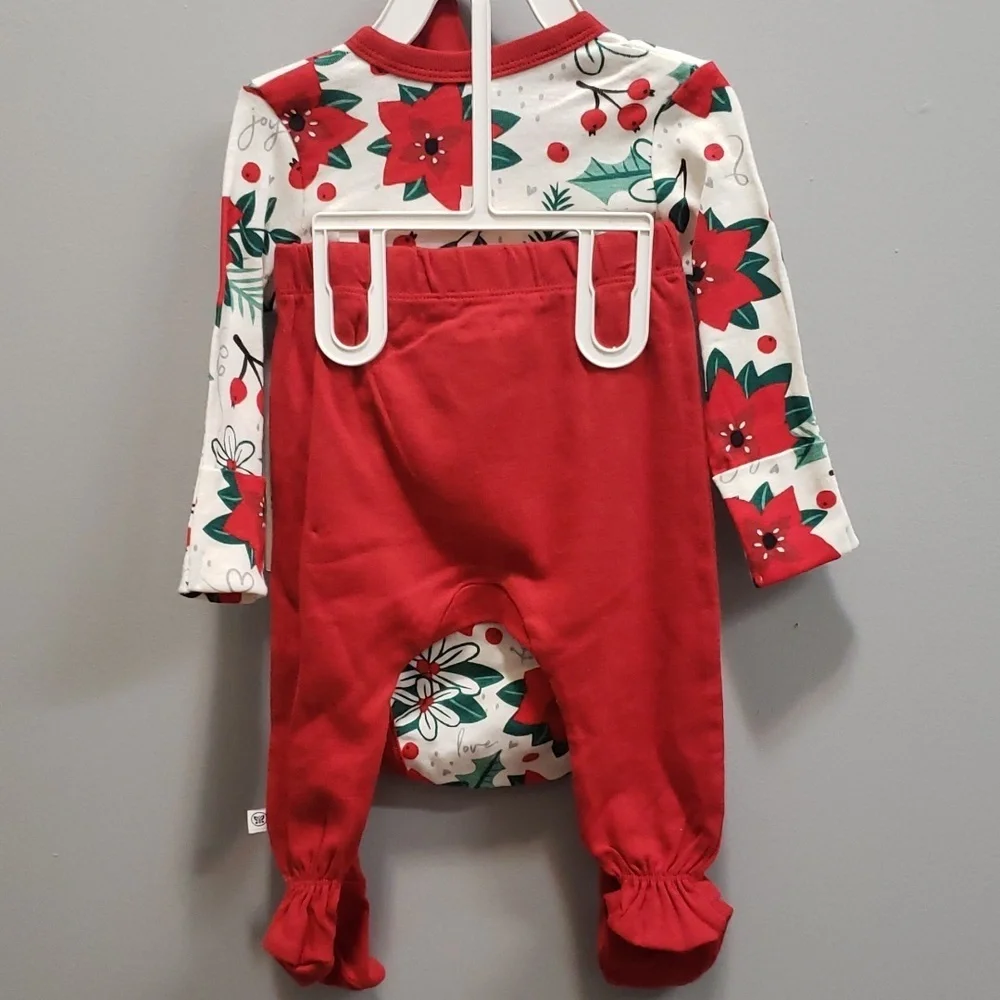 Honest Baby Clothing NWT Holiday 3-piece 100% Organic Cotton Set